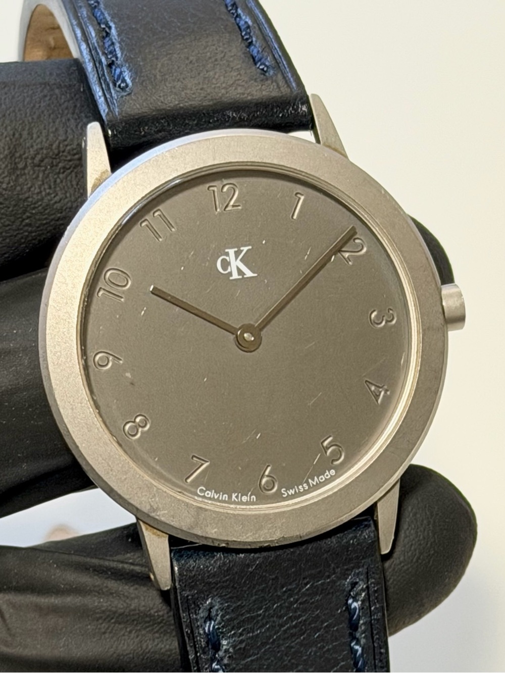 Calvin Klein K3112 Slim Swiss-Made Gunmetal SS Men’s 35mm Dress Watch